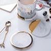 Gold Marmor Untersetzer Keramik Untersetzer Teetassenuntersetzer Tischmatte Untersetzer Kaffee Tee Tasse Platzmatten