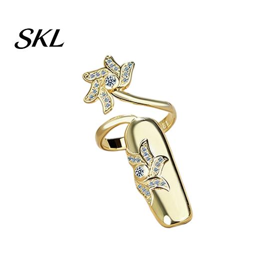 Non-scratch Nail Ring Universal Fit Ring, Lightweight Adjustable Opening Finger Jewelry, Versatile Geometric Design for Protecting Manicure