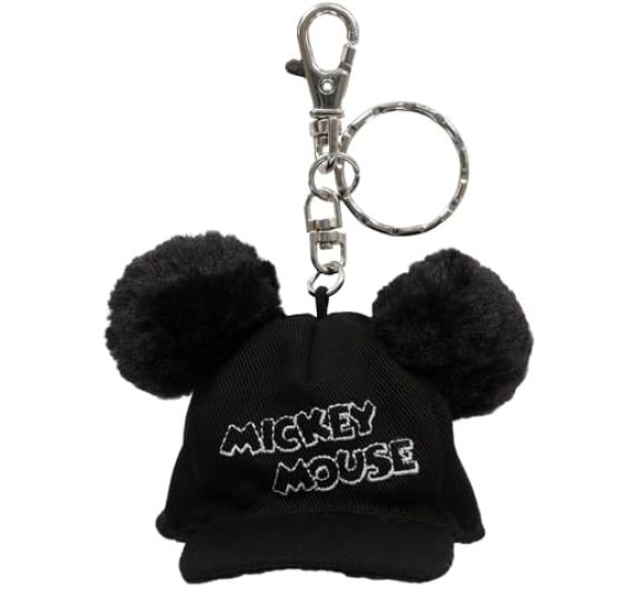 Mickey Mouse Cap Tokyo Disney Resort Fun Black Pom-Pom Keychain, Exclusive, Cap,