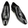 Fashion Black Dress Shoes Oxfords for Mens Luxury Business Party Banquet Daily Retro Genuine Leather Shoe Lace-up Handmade Wedding Shoes