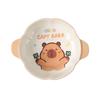 For Capybara Kawaii Tableware Cartoon Children's Dinner Plate Spoons Water Cup Anti-Fall Heat-Proof Dinnerware Food Grade Plate