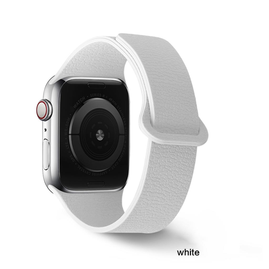 Magnetic Strap for Apple Watch Ultra 49mm 42mm 38mm 44mm 46mm 41mm Lychee Pattern Silicone Band for Iwatch S11 10 9 8 7 6 5 4