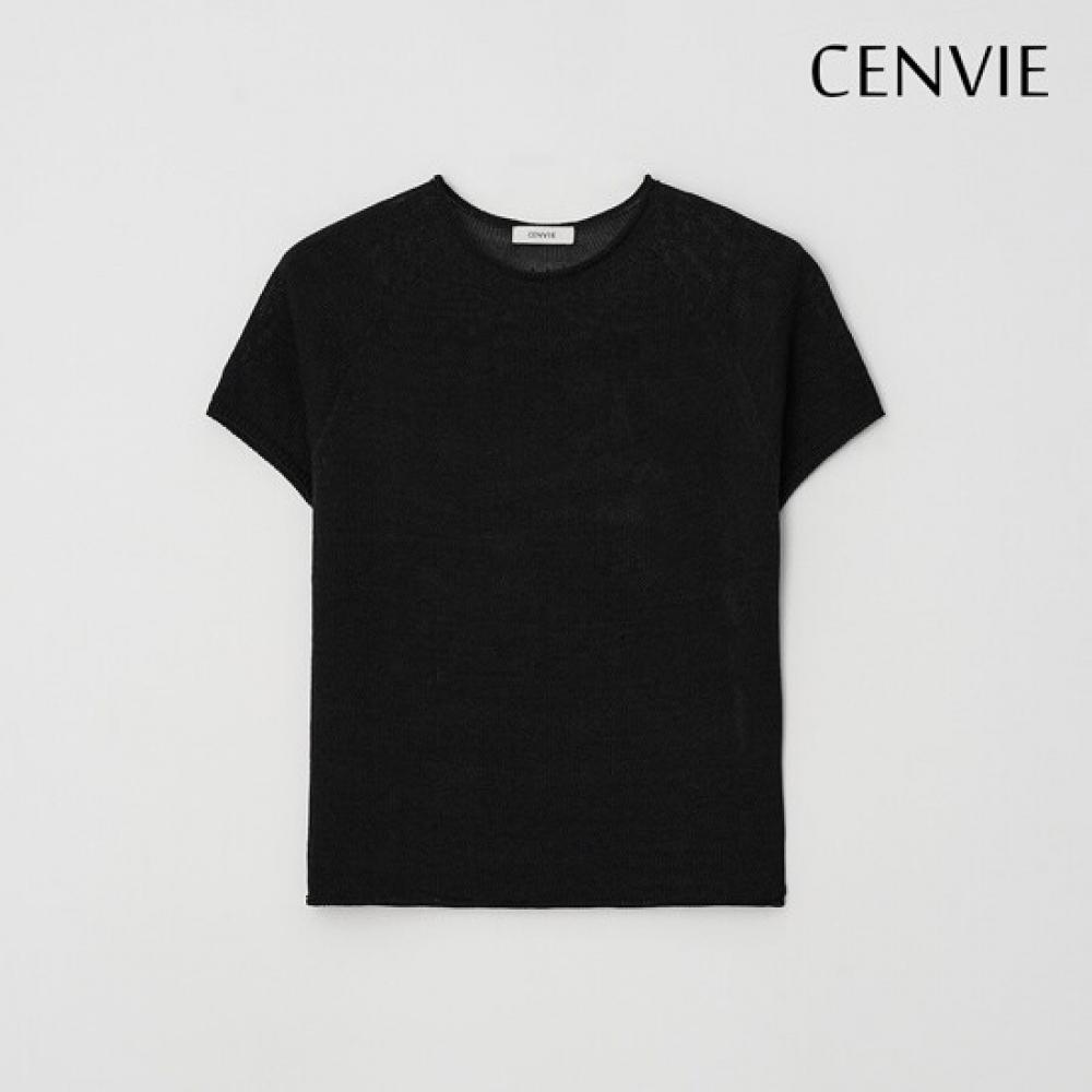 Senbi Women 3 Piece Set 26ss Summer Cloche Holgarment Round Neck Short Sleeve Kn