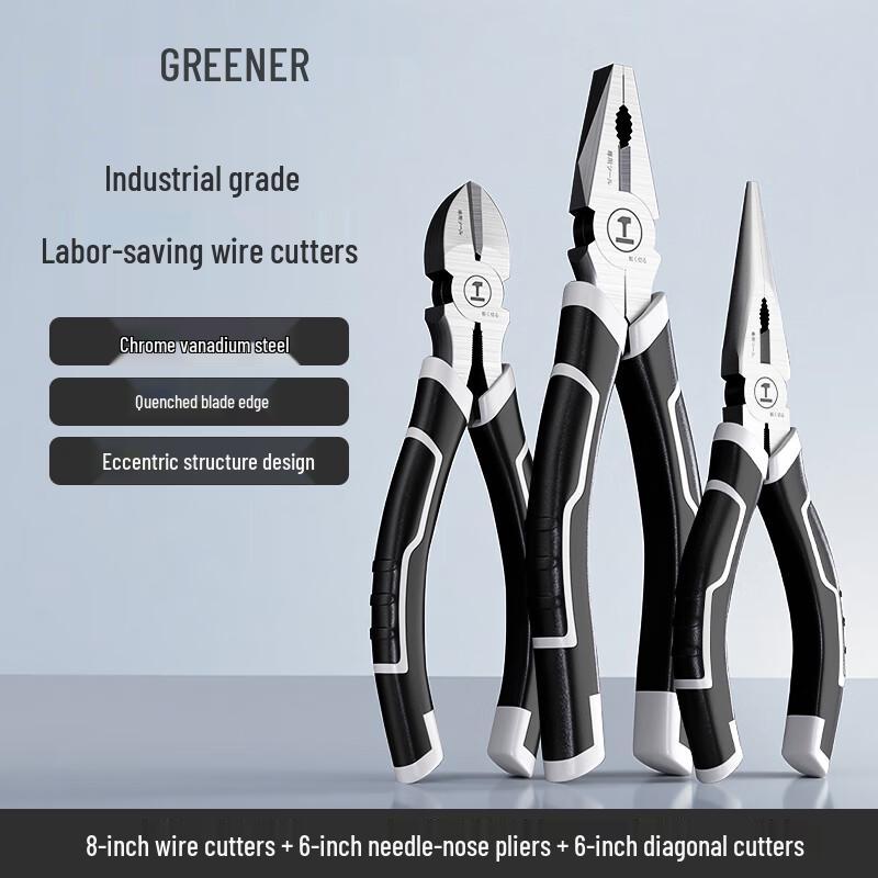Greener Industrial 3-Piece Pliers Set