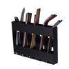 Functional Slim Adhesive Cabinet Door Mount 5 Compartment Adhesive Metal Straw Organizers Slim Cabinet Door Wall Mount