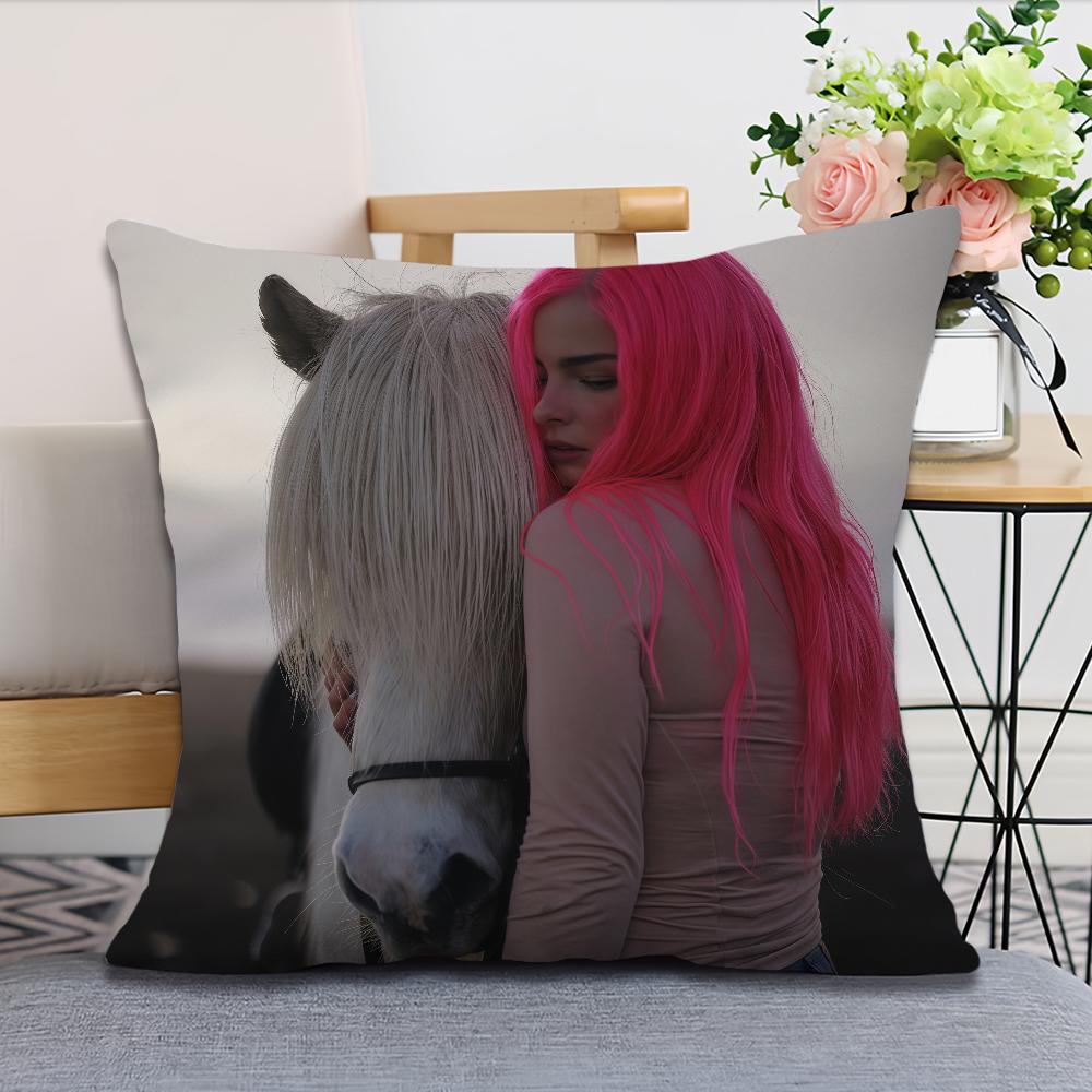 Singer A-Addison Rae Addison cushion cover Pillow Case Square Cushion Room Bedroom Headboard Sofa Living Backrest Nap Time
