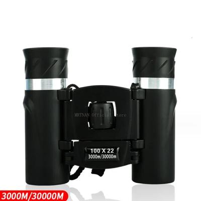 Binoculares profesionales de 100x22, gran aumento, visión nocturna con poca luz, minitelescopio portátil para acampar al aire libre