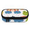 Pen Case Large Capacity Secure Zipper Closure 300D Polyester with Mesh Pocket Removable Divider and Pen Slots for Everyday Study