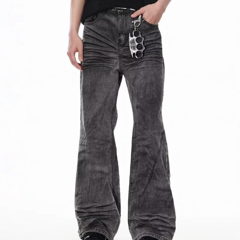 Classic Washed Denim Jeans Men Women Loose Fit Straight Leg Casual Pants High Street Vintage Style