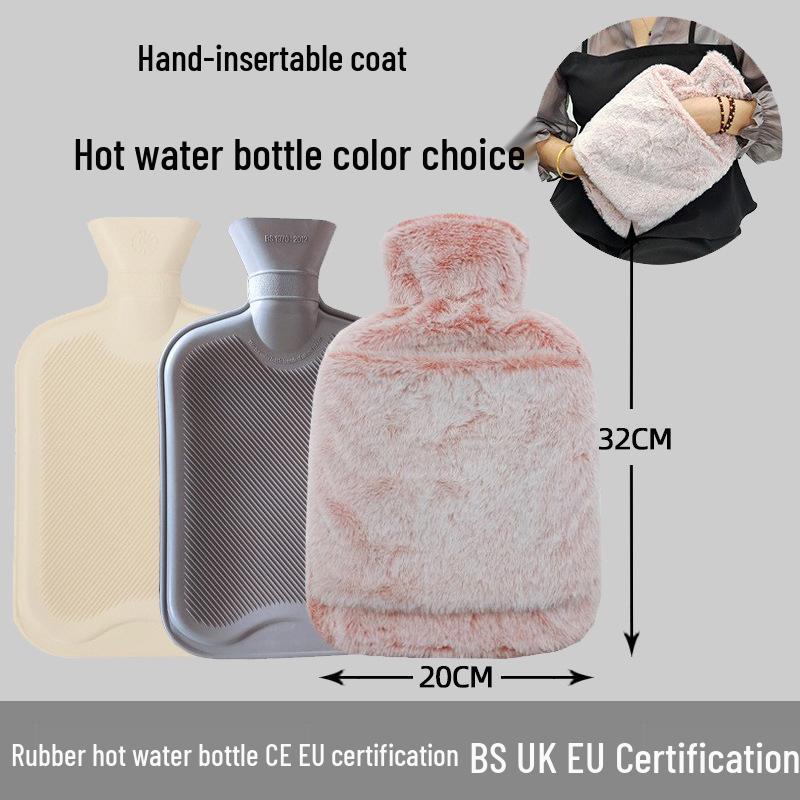 Explosion-Proof Hot Water Bottle: Rubber Design for Stomach and Feet, Long-Lasting Warmth