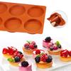 Stampi da Forno Rotondi in Silicone a 6 Cavità Stampo Cilindrico Rotondo Antiaderente Stampo da Cucina per Cupcake Whoopie Pie Hamburger YY22
