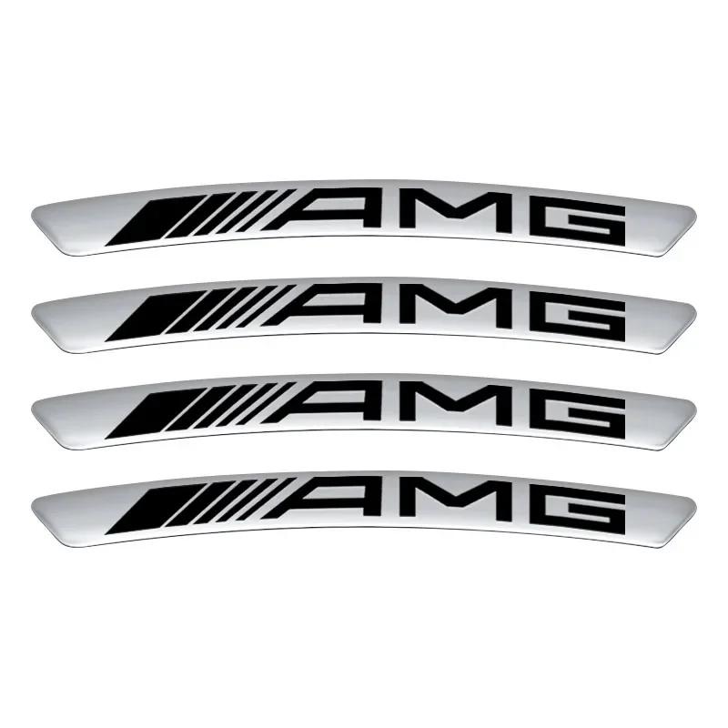 

4Pcs Auto Wheel Hub Badge Tire Rim 3D Stickers for Mercedes Benz AMG W212 W211 W124 W210 W204 W203 GLC GLE CLA Car Accessories