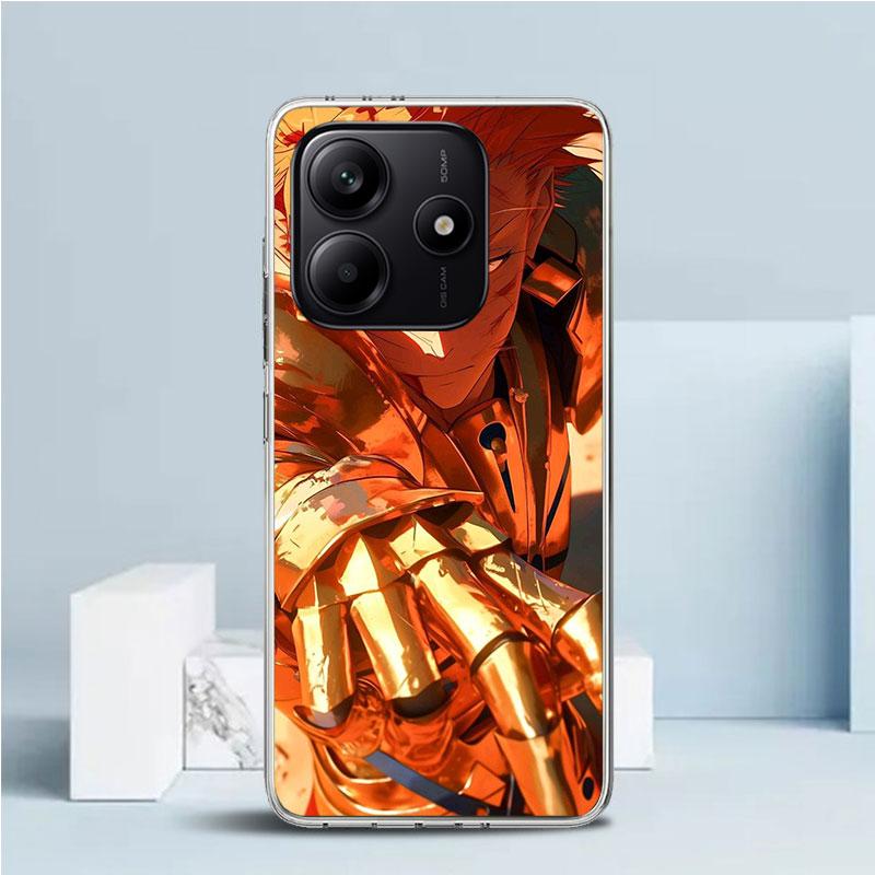 Fate Zero Stay Night Gilgamesh Phone Case For Xiaomi Redmi Note 15 14 14S 13 12S 12 Pro Plus 11S 11 11T 11E 10S 10 + Soft TPU Ba