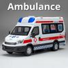 1:24 School Bus Ambulance Car Model Toy Metal Diecast Sound Light Pull Back Miniature Vehicles Models for Kids Holiday Gifts
