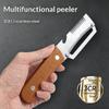 1Pcs Durable And Smooth Wooden Multi Functional Vegetable Peeler With Ergonomic Handle For Peeling And Slicing Fruits/Vegetables
