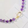 12Mm Retro High Quality Natural Amethyst Design Necklace Collarbone Chain