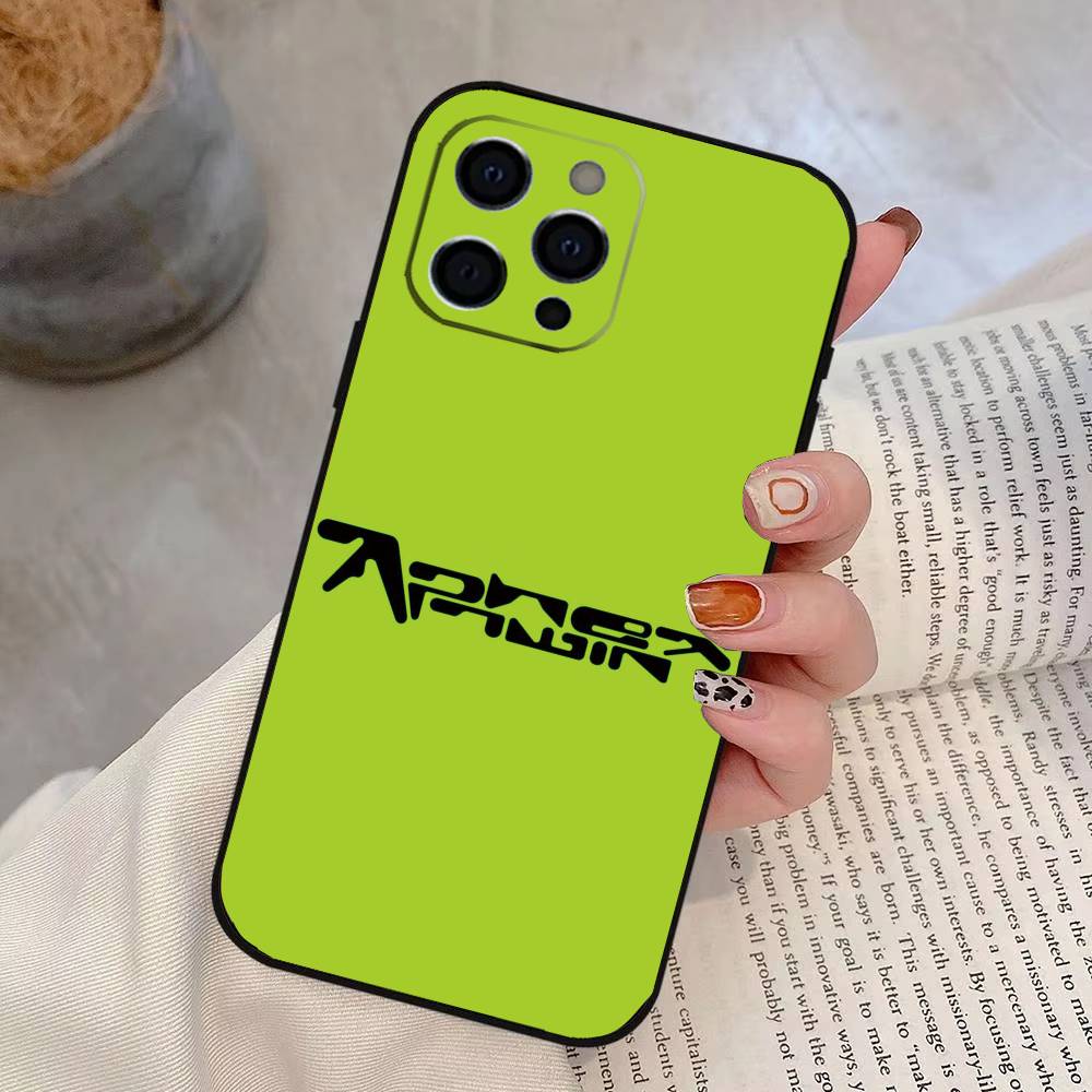 

A-Aphex Twin Logo Phone Case For iPhone 17,16,15,14,13,12,11 Plus,Pro Max,XS,Soft Silicone Black Cover iPhone13