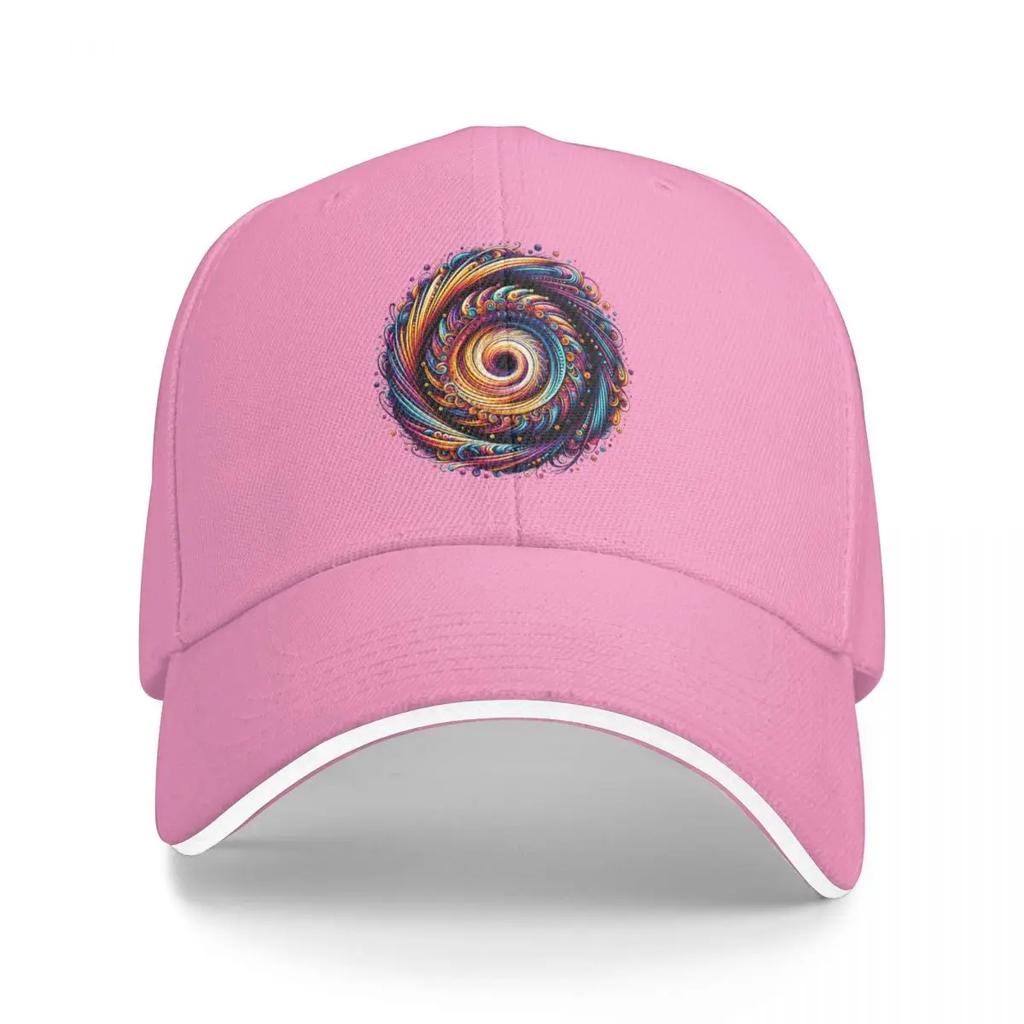 Vibrant Abstract Vortex Artwork Baseball Cap fashionable summer hat Unisexs Hats Womens