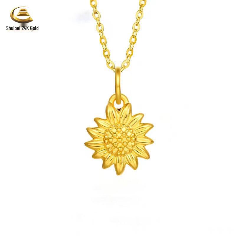 Pure Gold Slim Waist Abacus Pendant Necklace - Promotional Gift Style