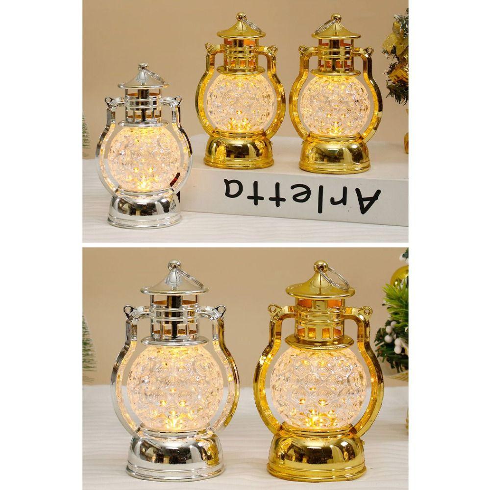 PP Night Lamp Gold Silver Home Retro Lantern New Indoor Lighting  Home Decorations