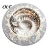 Winter Holiday Floor Covering 3D Optical Illusion Round Christmas Rug, Cute Santa Claus Crystal Velvet Mat, Mat Vivid Printed Circular Carpet