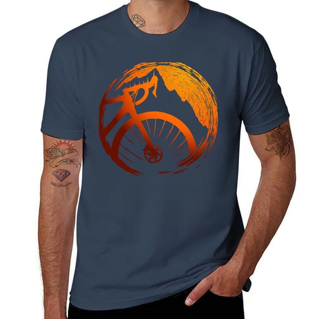 Gravel Bike Tshirt Comfortable Basic Crew Neck Tee Tshirt