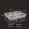 Yinmai Disposable 6-Compartment Meal Prep Containers (150 Sets)