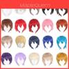 Cosplay-Perücke, kurz, schwarz, aus Hochtemperaturseide, für Anime-Kostüme