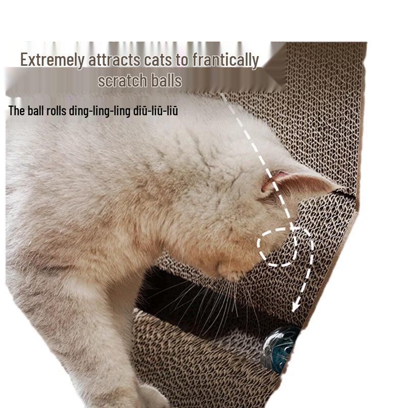 UOTUO Vertical Wooden Cat Scratch Board with Ball