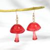 Colorful Clear Mushroom Acrylic Pendant Earrings for Women New Resin Glowing in The Dark Drop Earring Creative Jewelry Gift