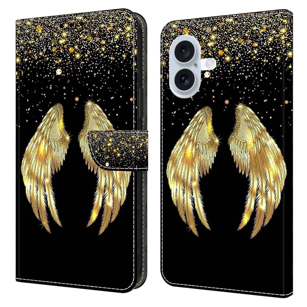 For iPhone 17 Case 3D Pattern PU Leather Wallet Phone Cover with Stand