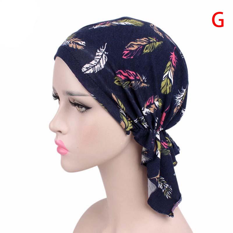 Women Muslim Turban Cancer Chemo Cap Stretch Wrap Beanie Head Scarf Cover Hats