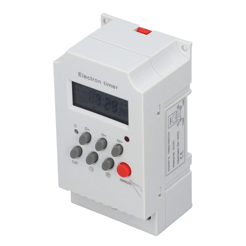 Electronic Timer Switch DIN Rail LCD Microcomputer Electron Intelligent Controller KG316TII(DC 12V )