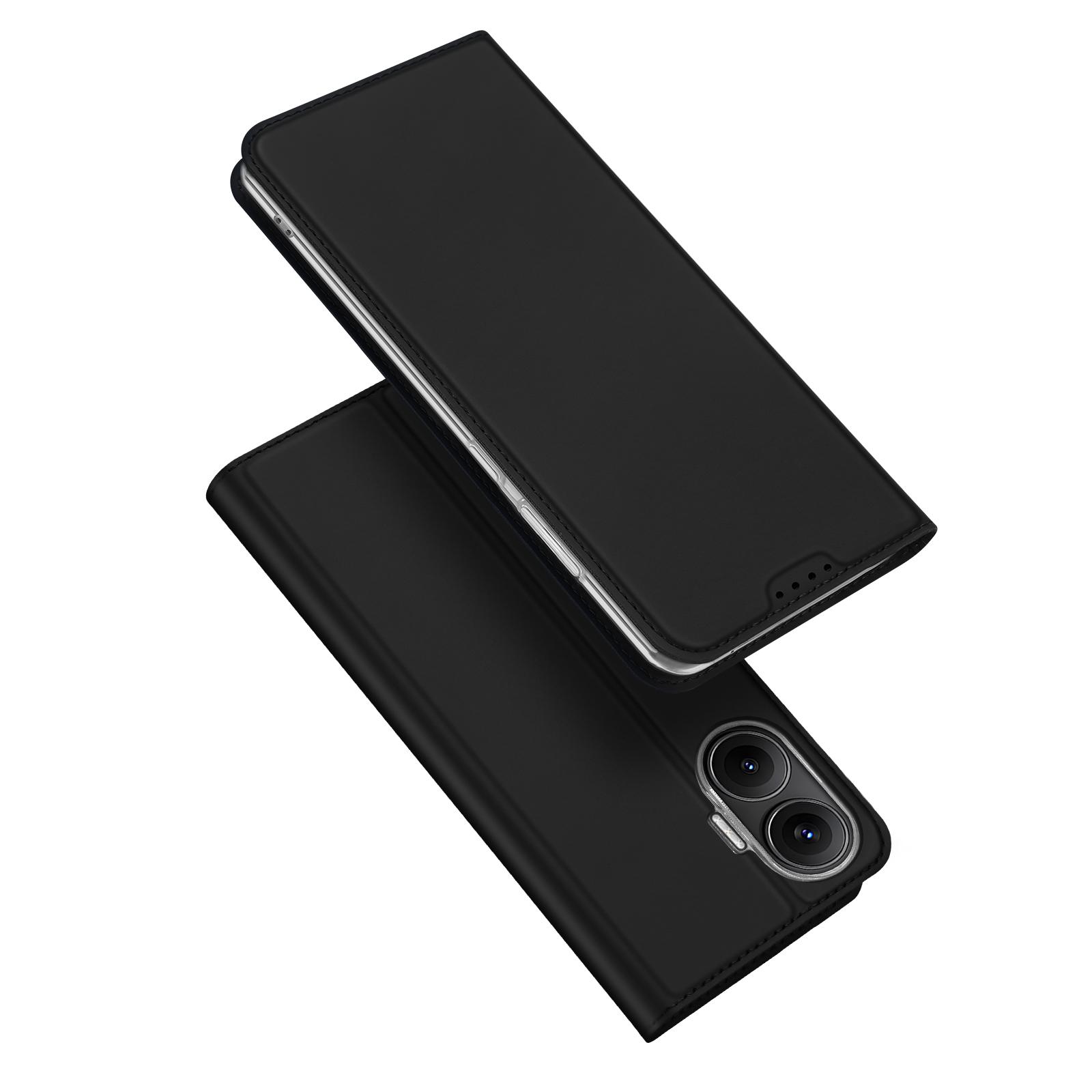 

For Xiaomi Redmi Turbo 4 Pro 5G/Xiaomi Poco F7 5G Case DUX DUCIS Skin Pro Series Leather Stand Cover Card Holder Black