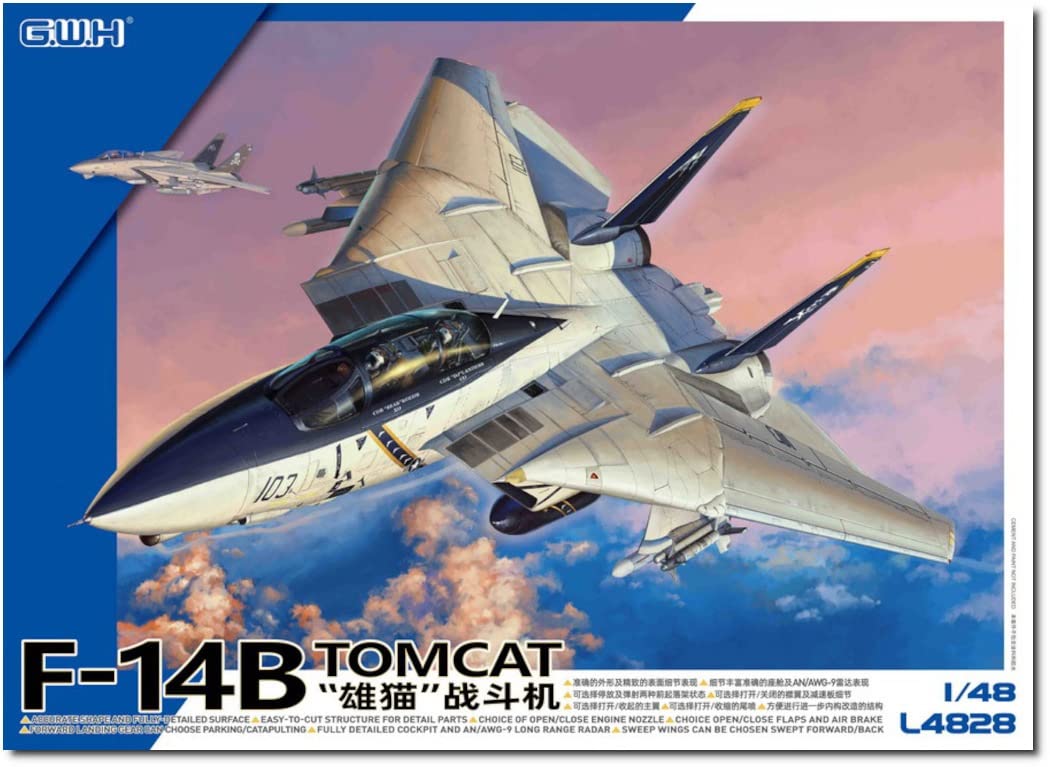 

Great Wall Hobby масштабный истребитель ВМС США пластиковая модель L4828 1/48 F-14B палубный