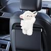 Uroczy Dozownik Chusteczek Samochodowych Pluszowy Dozownik Chusteczek na Oparcie Fotela Samochodowego Biały Zwierzęcy Uchwyt na Serwetki Kreskówkowe Pudełko na Chusteczki do Samochodu