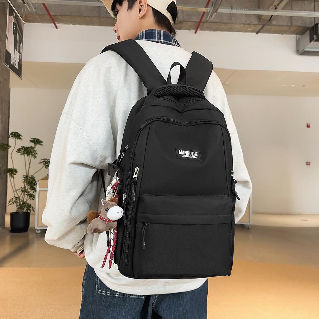 Schoolbag Korean version ins trendy cool dark wind large capacity leisure travel backpack high quality teen student backpack