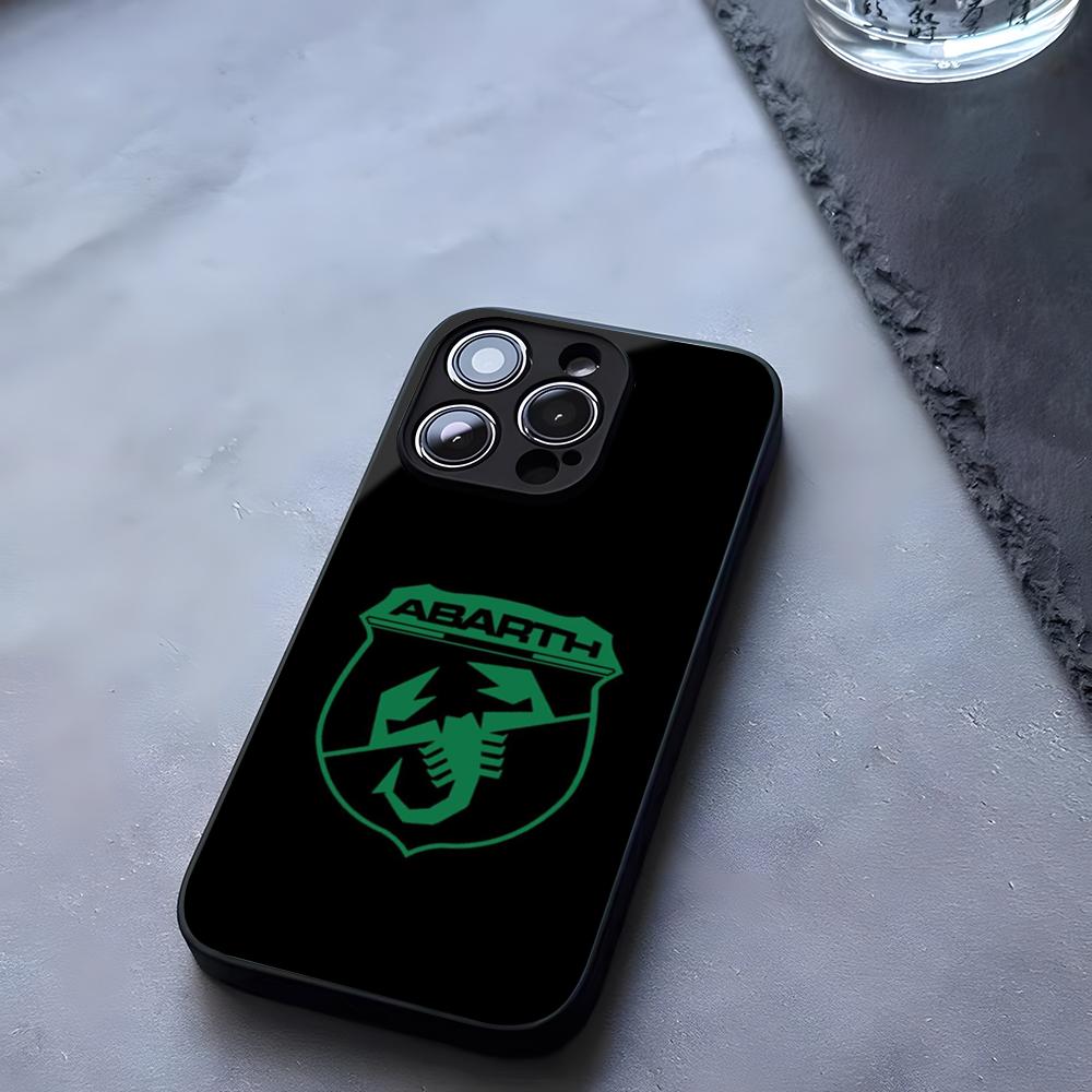 A-ABARTHEs Italy Car Phone Case Tempered Glass For IPhone 17 13 14 16 12 15 11 Pro Max Plus Mini X XR SE2020 Coque