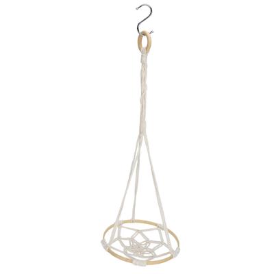 Cesta de Frutas Colgante Cuerda de Algodón Macramé Cesta Colgante Bohemio para Almacenamiento de Verduras y Frutas en la Cocina
