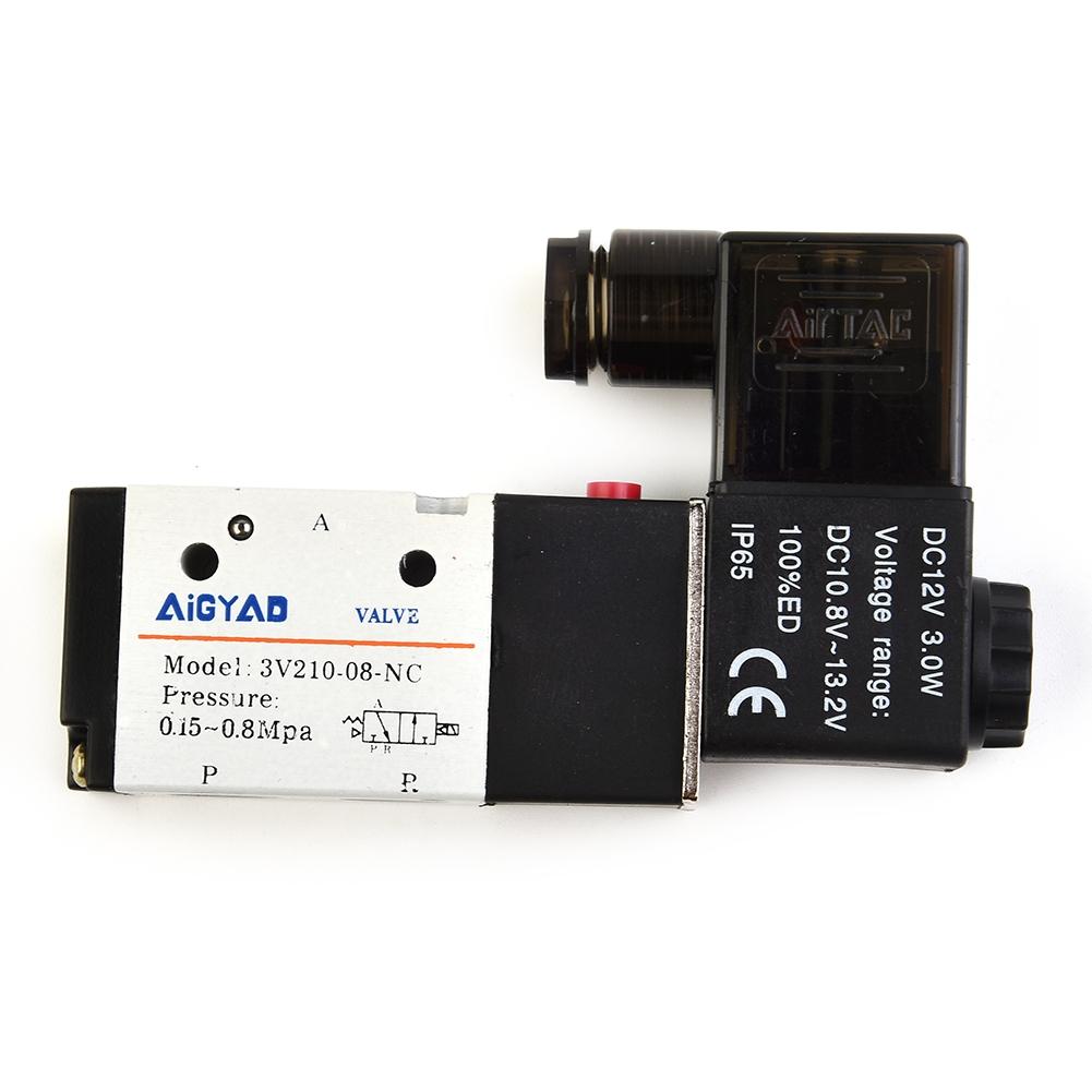 0.15-0.8MPa Solenoid Valve G 1/4 DC 12V 2 Position 1/4 PT Air Pneumatic