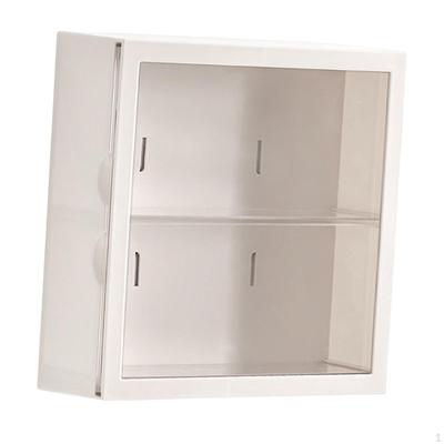 2 Layer Clear Display Case,Dustproof Protection Showcase Storage Box,Wall Mounted Box