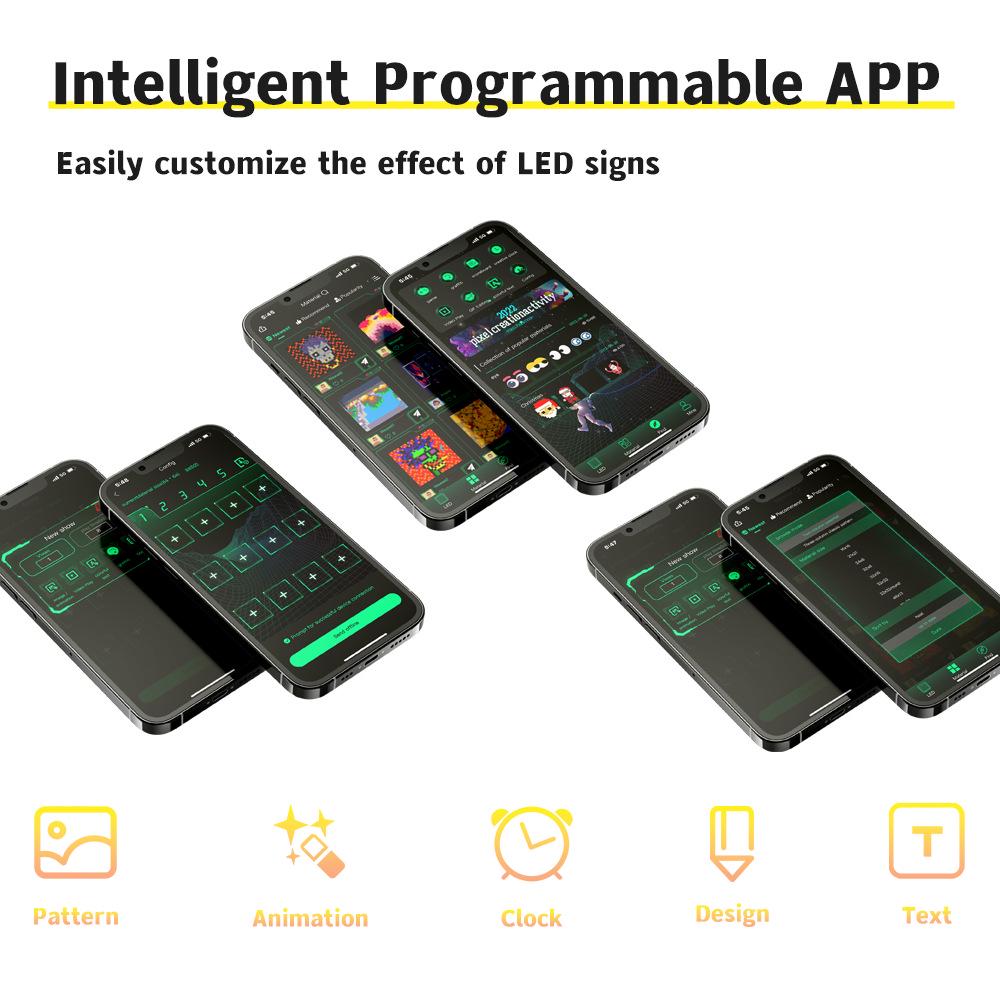 HD Flexible LED Car Smart Sticker: Full-Color Bluetooth App-Controlled Expression Screen for Rear Window, Waterproof and Soft.