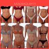 Stunning Sexy Set Bikini da Donna con Reggiseno Imbottito e Perizoma per il Massimo Comfort
