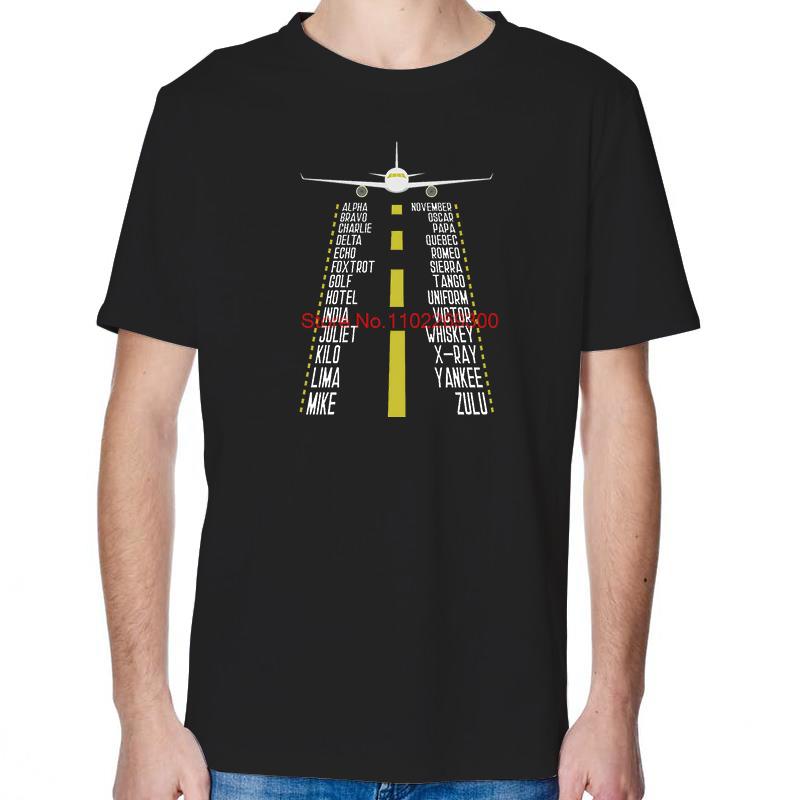 Pilots Alphabet For Flying Airplane Fashion Graphic T Shirts Summer Tees Tops Cotton Short Sleeve Tee Unisex Print T Shirt