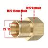 Pressure Washer Coupler M22 14/15mm Male Thread To M22 Female Brass Fitting Hose To Hose Connection Metric Pipe To Gun Adapter