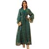Middle East Robe Mesh Embroidery Dress Two-piece Set Embroidered Dress Two-Piece Set