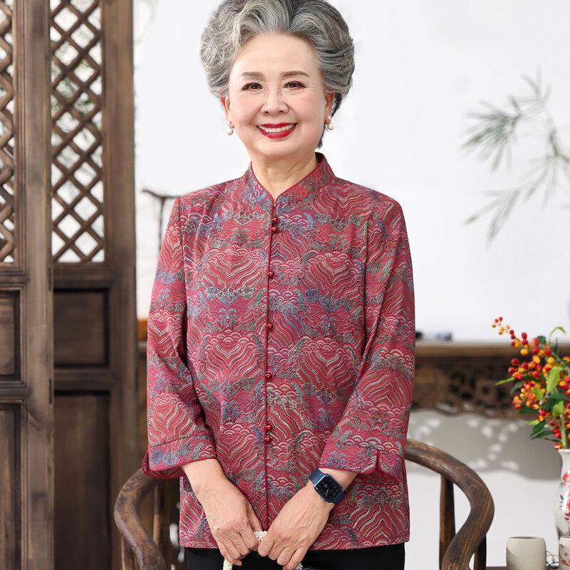 Damen Herbst Chinesischer Stil Strickjacke Hemd