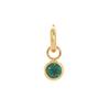 Zodiac Stones Gold-Plated Tai Chi Pendant with Moon and Planet Design