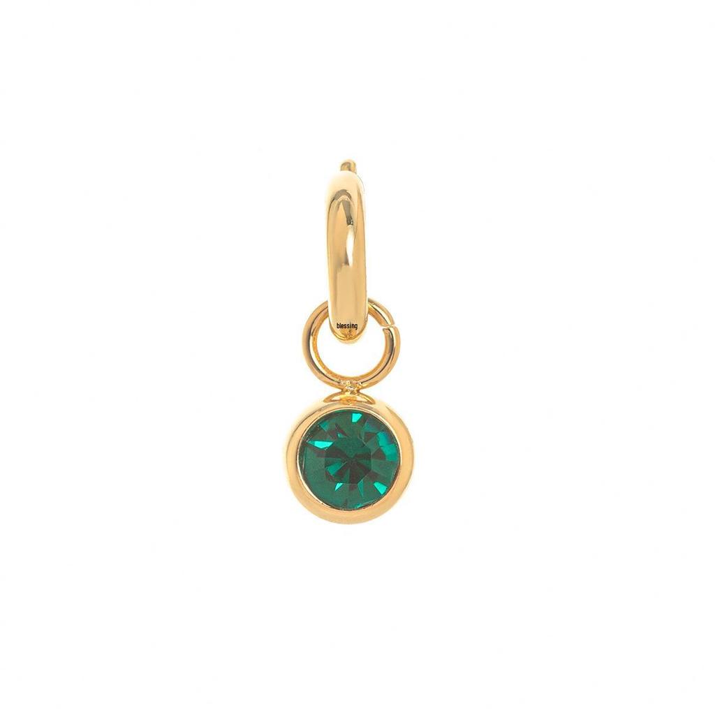 Zodiac Stones Gold-Plated Tai Chi Pendant with Moon and Planet Design