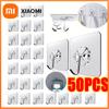 100Pcs Transparent Self Adhesive Wall Hooks Multi-Purpose Wall Hook Key Holder Towel Holder For Kitchen Bathroom Accessories